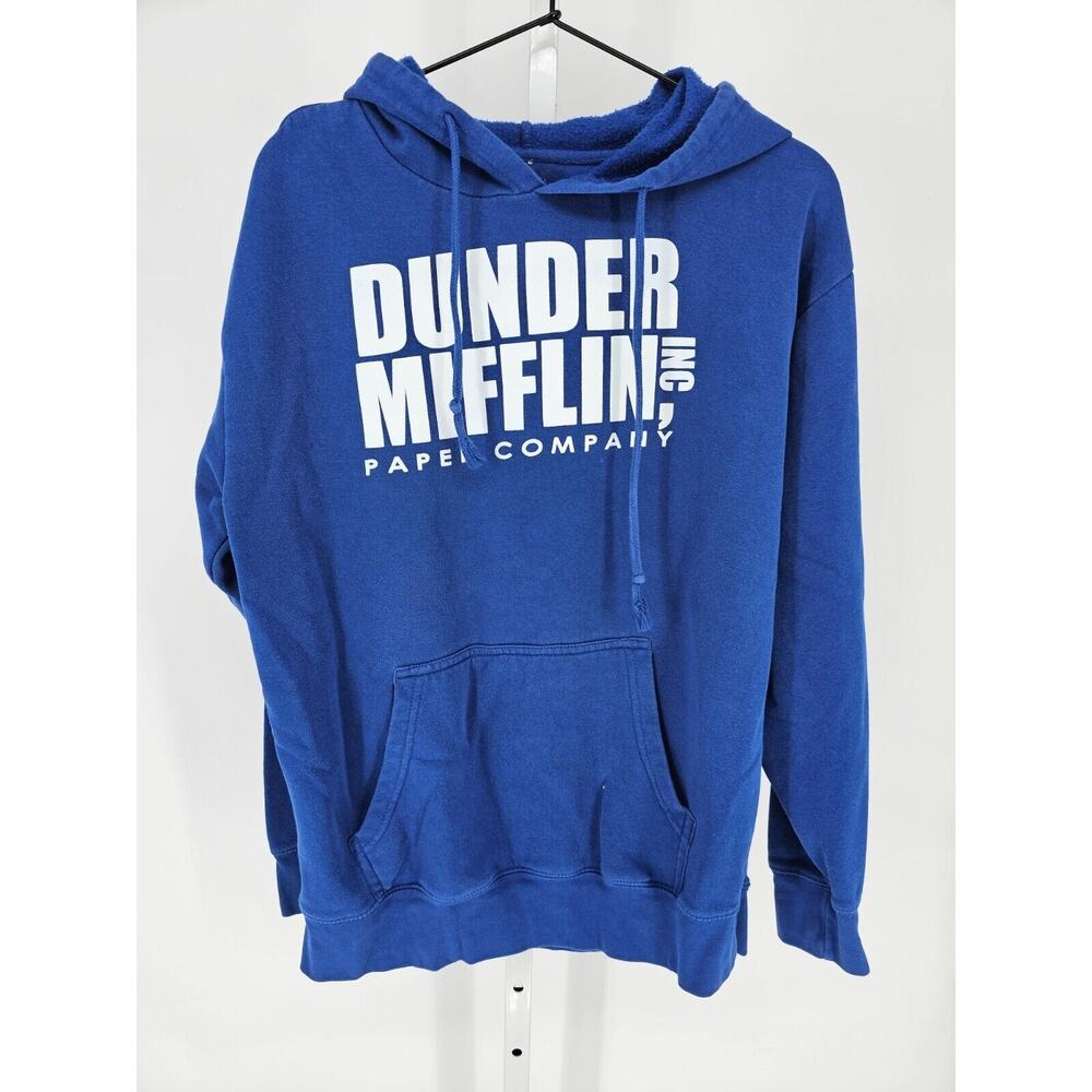 The Office Womens Sz M Pullover Hoodie Dunder Mifflin Paper Co Blue